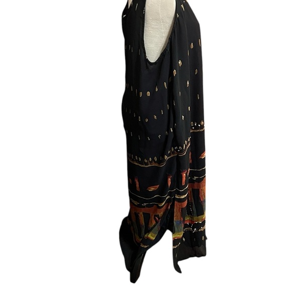 Jane Ashley Black and Orange Maxi Pencil Dress Size 5X - Picture 2 of 4